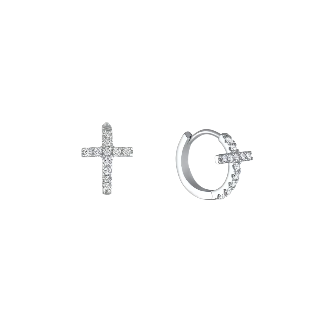 Chrome Hearts Cross Stud Earrings